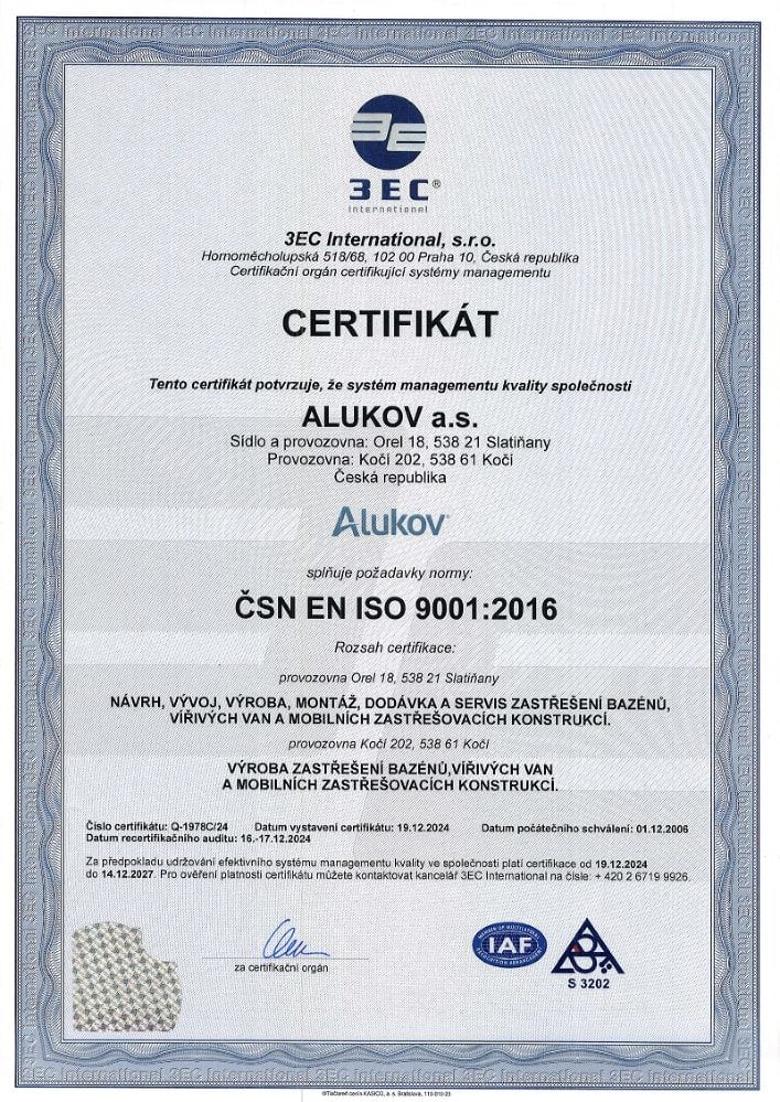 Certyfikat ISO 9001